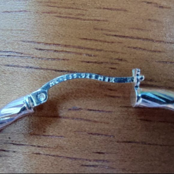 925 Sterling Silver Big Hoop Earrings 2 1/2 inches in diameter - Picture 8 of 11